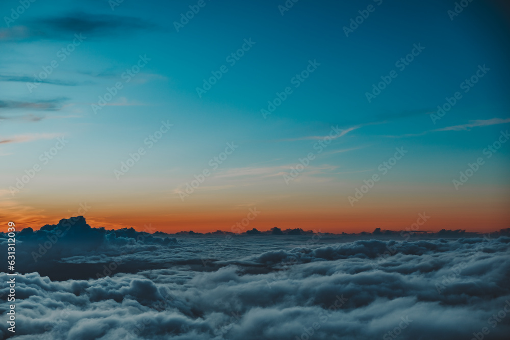 sunset over clouds sunset over clouds