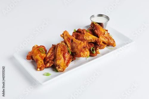 Chicken wings with sauce photo