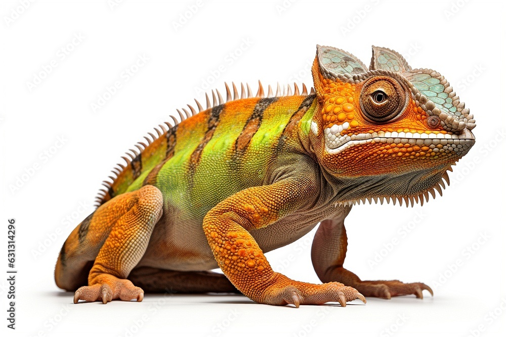 Naklejka premium chameleon isolated on white background.
