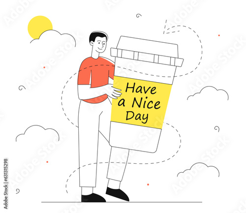 Have nice day line vector