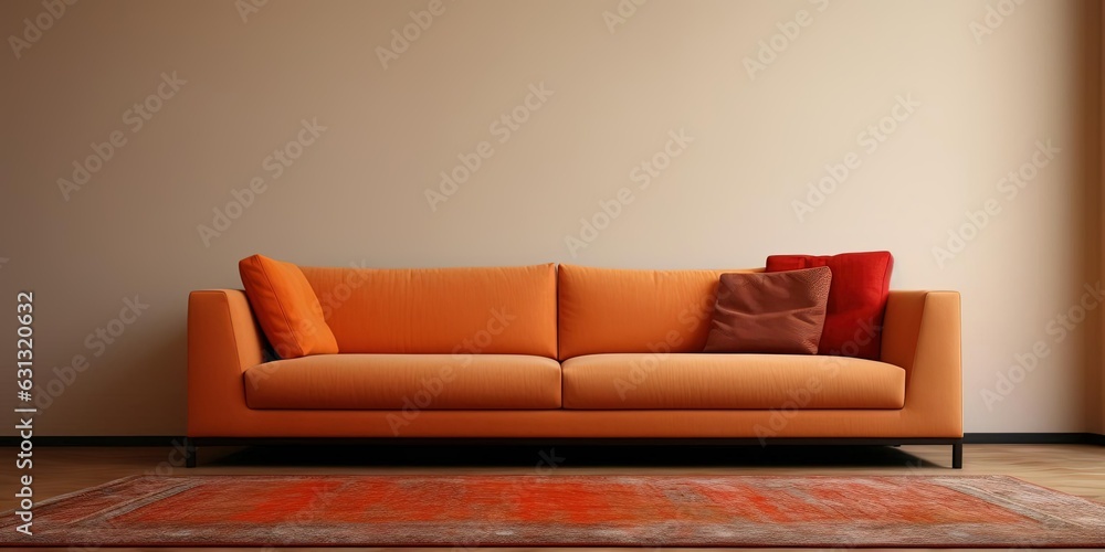 red sofa in a room red sofa in a room