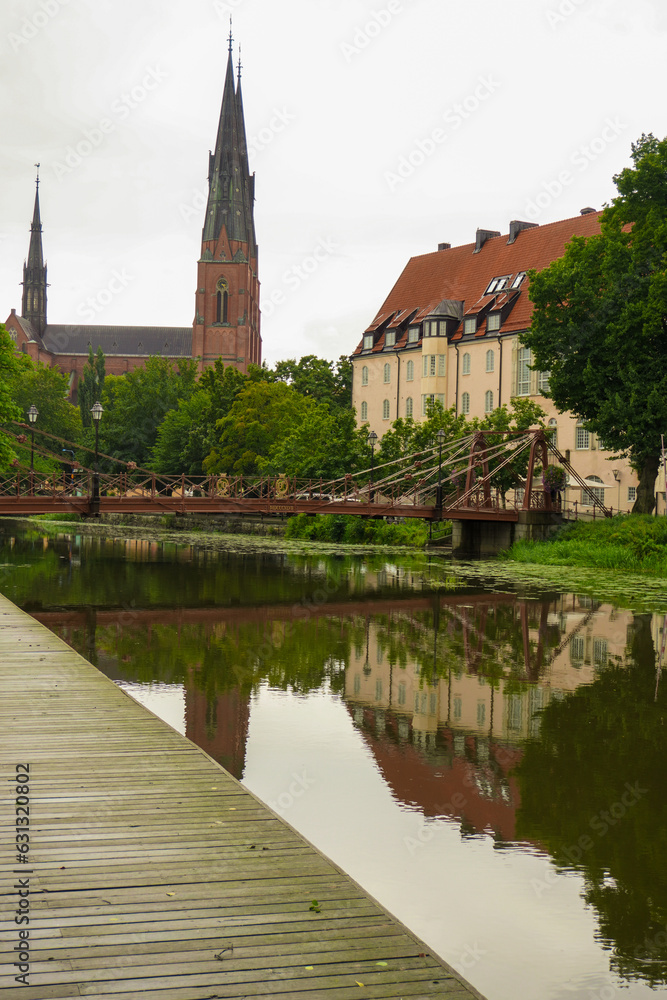 Naklejka premium church of our person on the river