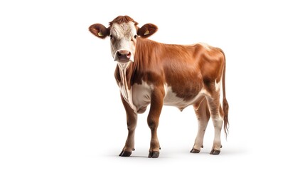 cow cattle, a Scottish cow, isolated on white background