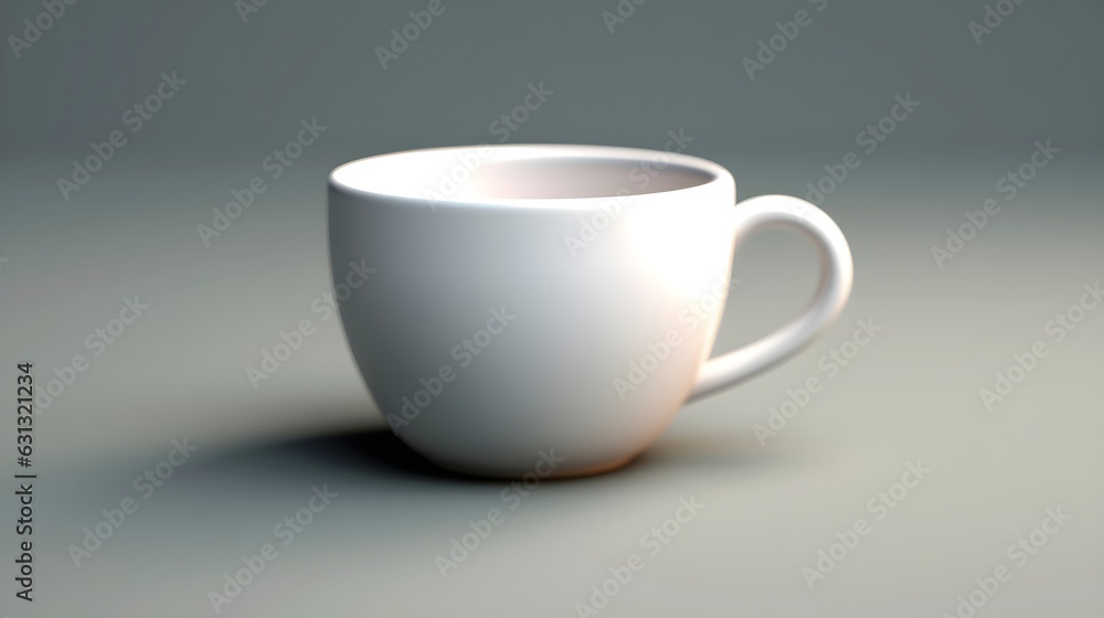 White cup of coffee, Generative AI White cup of coffee, Generative AI