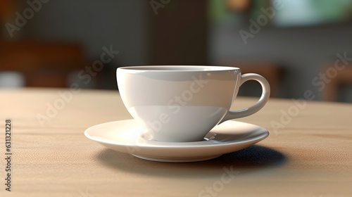 Cup of coffee on the table  Generative AI