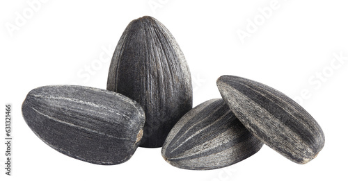 Delicious sunflower black seeds cut out