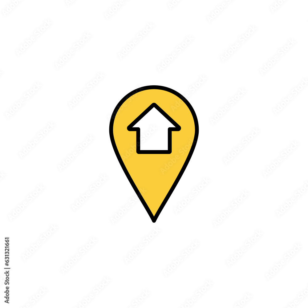 Address icon vector for web and mobile app. home location sign and symbol. pinpoint