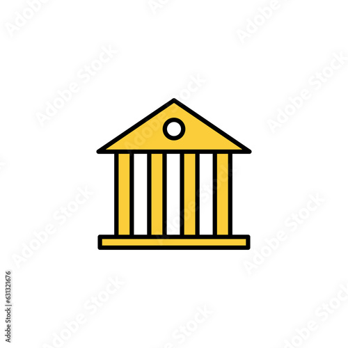 Bank icon vector for web and mobile app. Bank sign and symbol, museum, university