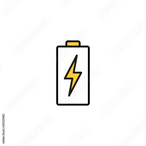 Battery icon vector for web and mobile app. battery charging sign and symbol. battery charge level