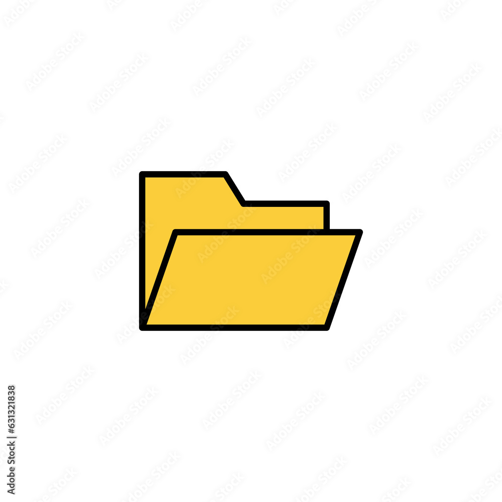 Folder icon vector for web and mobile app. folder sign and symbol