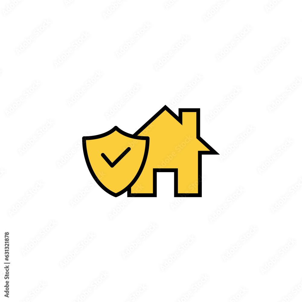 home insurance icon vector for web and mobile app. home protection sign and symbol