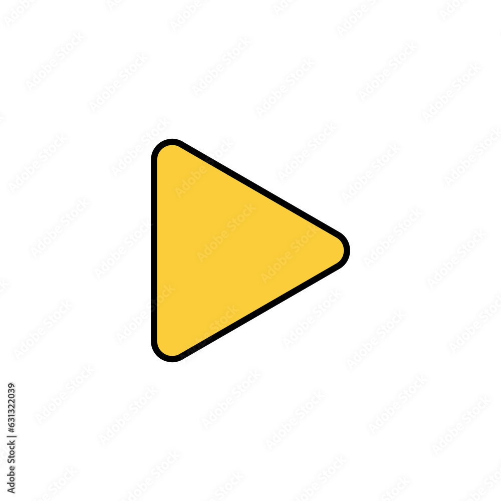 Play Icon vector for web and mobile app. Play button sign and symbol