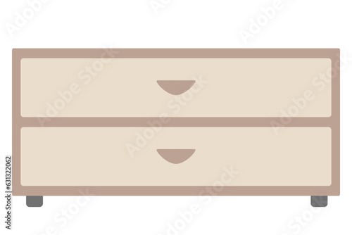 Tv stand, commode or bedside table, interior design element for living room or cabinet, flat vector