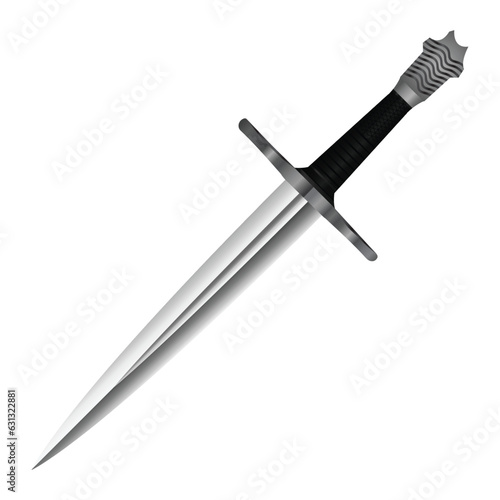 medieval gothic dagger design vector illustration