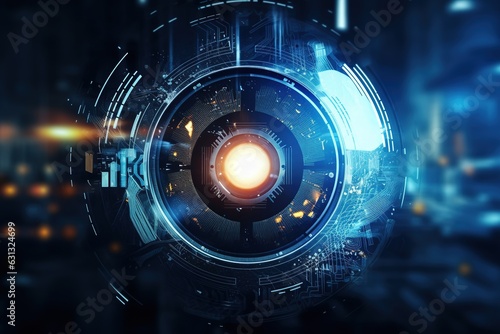Cyber Eye, Intelligent  & Futuristic Technology.