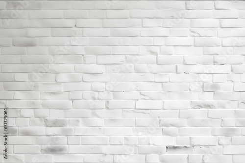 Generative AI : Modern white brick wall texture for background