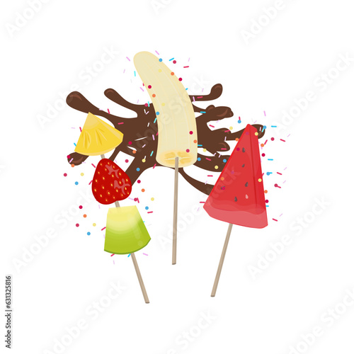 Fresh Es Kul Kul Illustration Logo