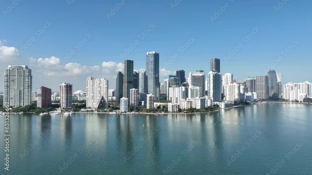 Aerial shot of the skyline of downtown Miami Florida Aerial shot of the skyline of downtown Miami Florida
