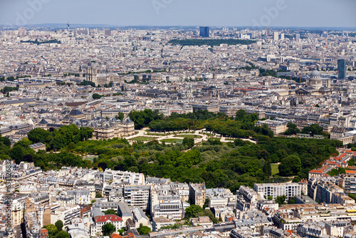 Aerial view of the Jardin du Luxembourg in Paris