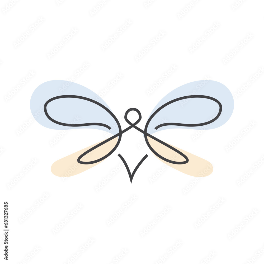 Dragonfly Logo, Flying Animal Design, Insect Vector Illustration Template Dragonfly Logo, Flying Animal Design, Insect Vector Illustration Template