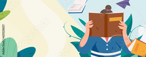 Education learning people flat vector concept hand drawn illustration
