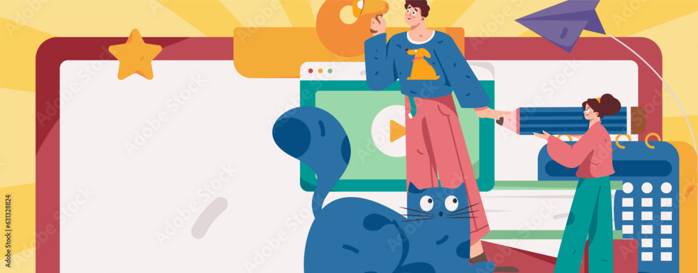 Education learning people flat vector concept hand drawn illustration
Education learning people flat vector concept hand drawn illustration