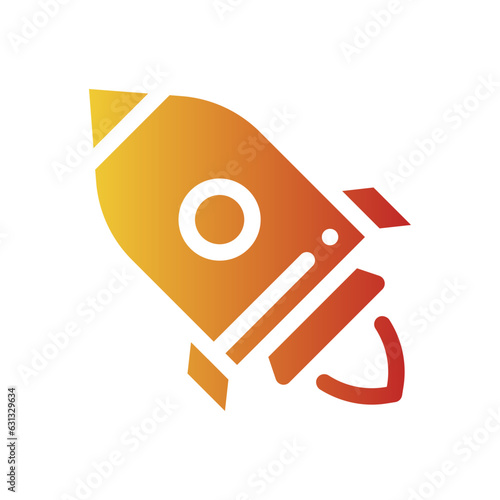Free Download rocket flat gradient icon - GFXLoad