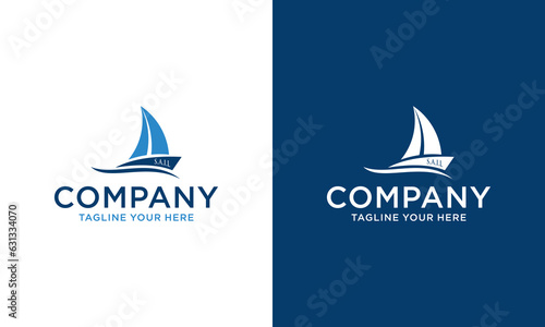 Silhouette of Dhow logo design. Dhow or Ship Logo Design Inspiration Vector. Traditional Sailboat illustration