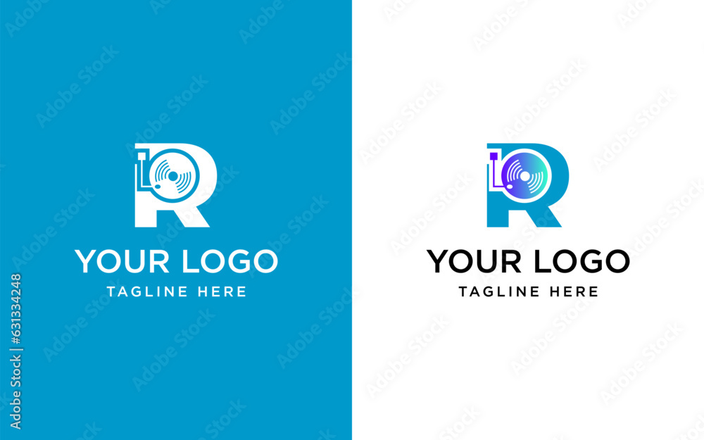 Fototapeta premium initials music logo