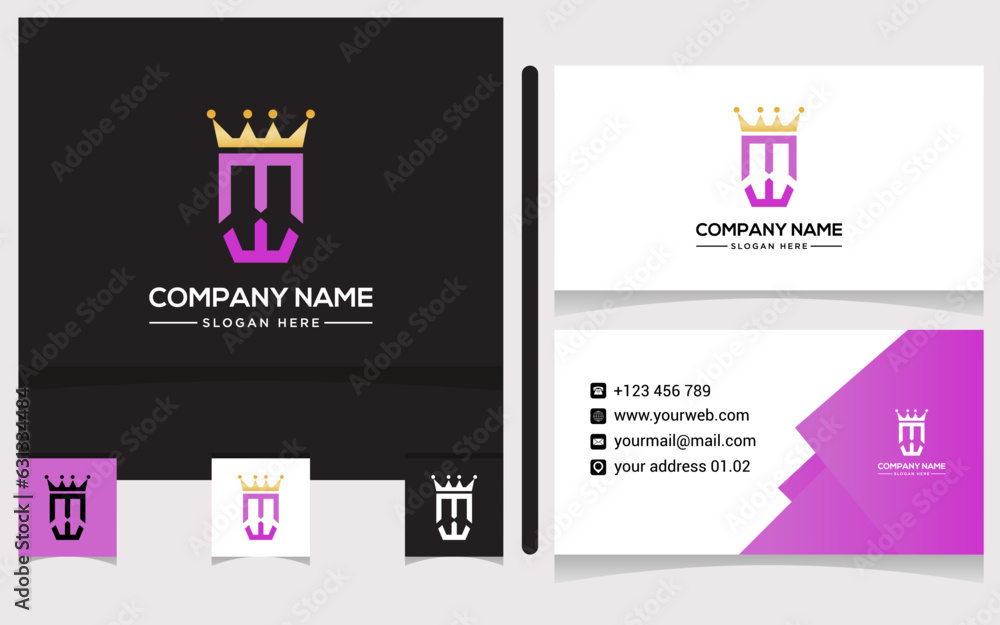 initial logo with crown initial logo with crown