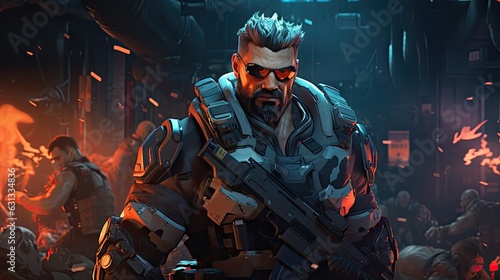 Valorant Soldier Concept Character. FPS Gameplay scenario.	
