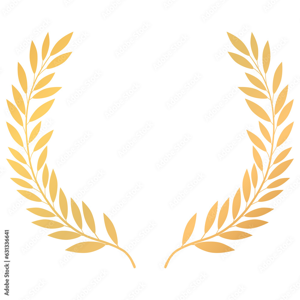 gold laurel leaf vector png gold laurel leaf vector png