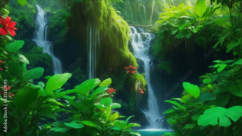 Fototapeta premium waterfall in the forest