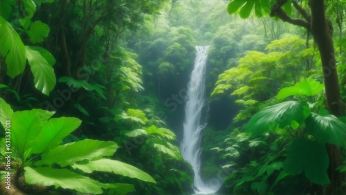 waterfall in the forest © munawaroh