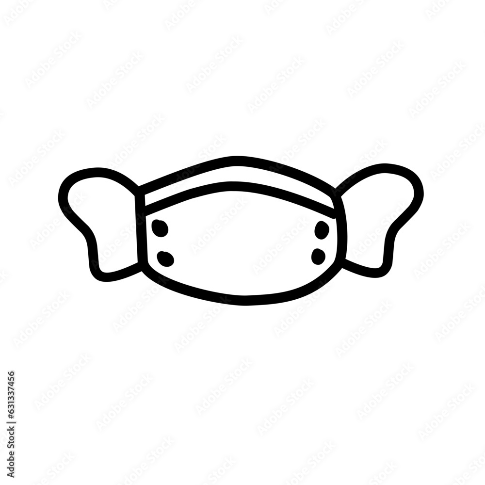 Obraz premium protective mask line icon