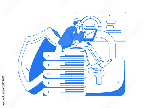 Business People Flat Vector Concept Operation Hand Drawn Illustration
