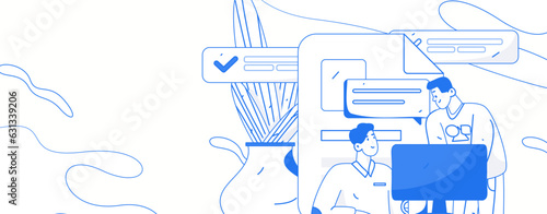 Business People Flat Vector Concept Operation Hand Drawn Illustration

