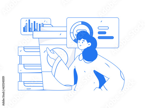 Business People Flat Vector Concept Operation Hand Drawn Illustration
