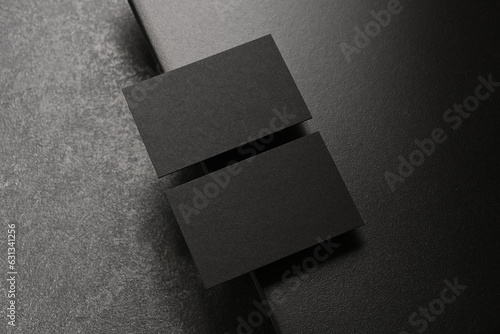 Black luxury business card mockup template