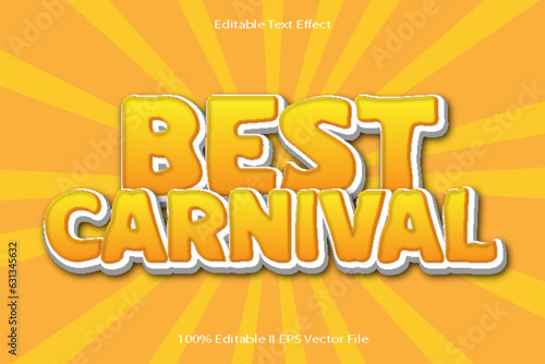 Best Carnival Editable Text Effect 3d Emboss Cartoon Gradient Style