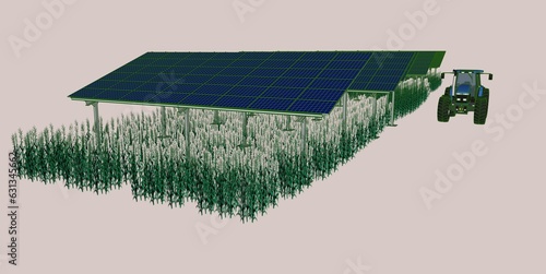 Bild auf Leinwand "Harnessing Renewable Energy in Agrovoltaic Farming"
"Solar Harvest: Maximizing