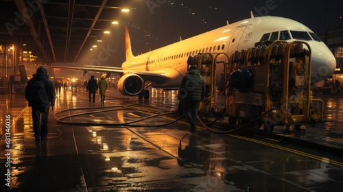Grounded in Anticipation: The Parked Airplane at the Airport, generative ai