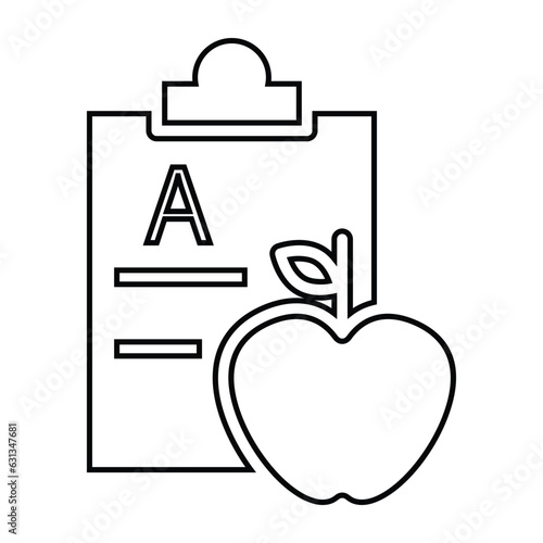 A for apple, early childhood education, learn icon