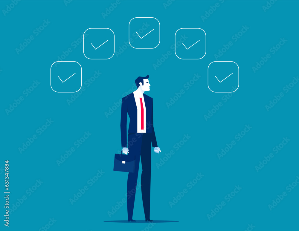 Skills and effective attitude with learning and self development. Business control in complete done concept Skills and effective attitude with learning and self development. Business control in complete done concept