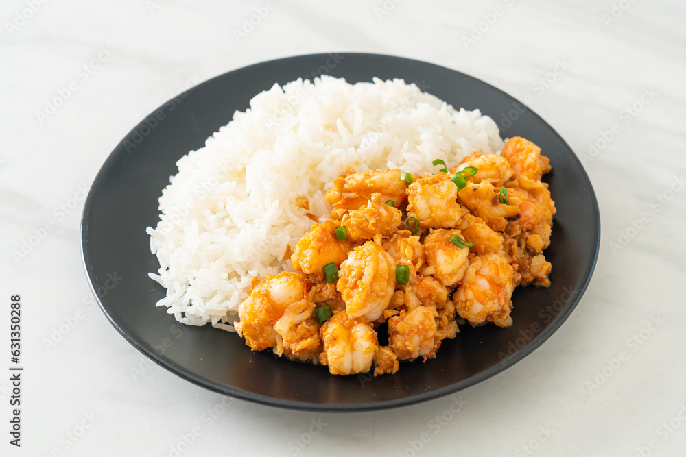stir-fried shrimps with garlic and shrimps paste stir-fried shrimps with garlic and shrimps paste