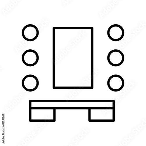 dressing room line icon