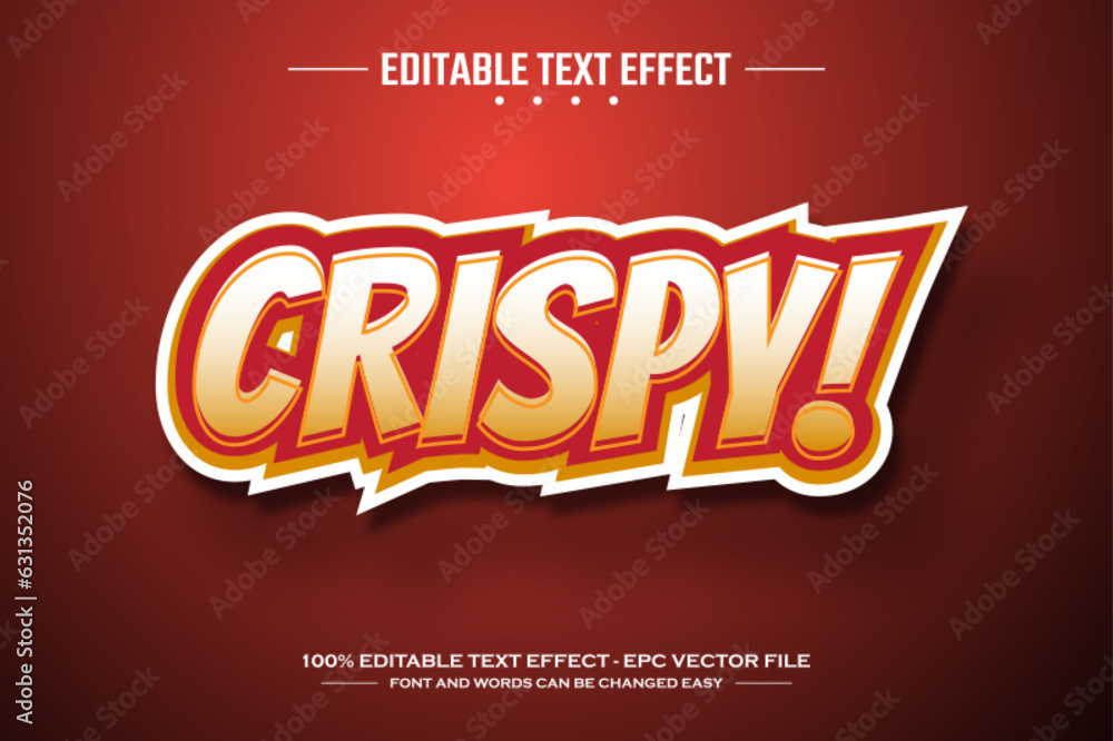 Crispy 3D editable text effect template