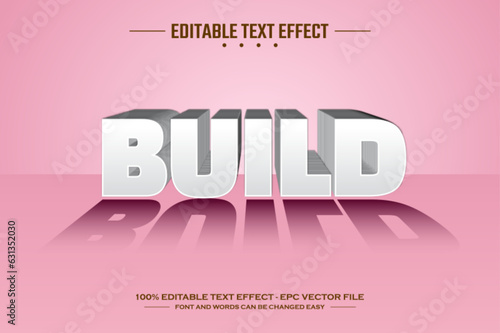 Build 3D editable text effect template