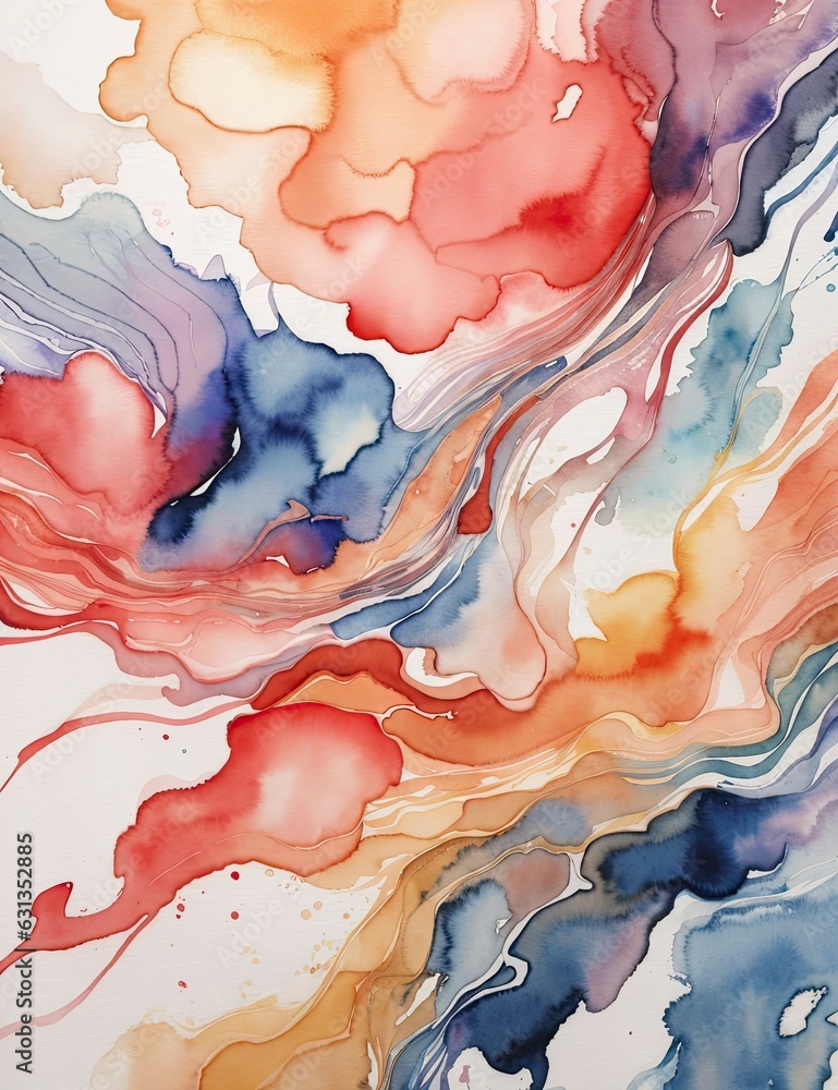 Watercolor Abstract Backgrounds and Their Impact on User Experience, Generative AI
