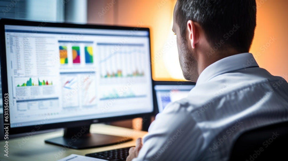detailed-oriented accountant reviewing financial documents generative ai detailed-oriented accountant reviewing financial documents generative ai